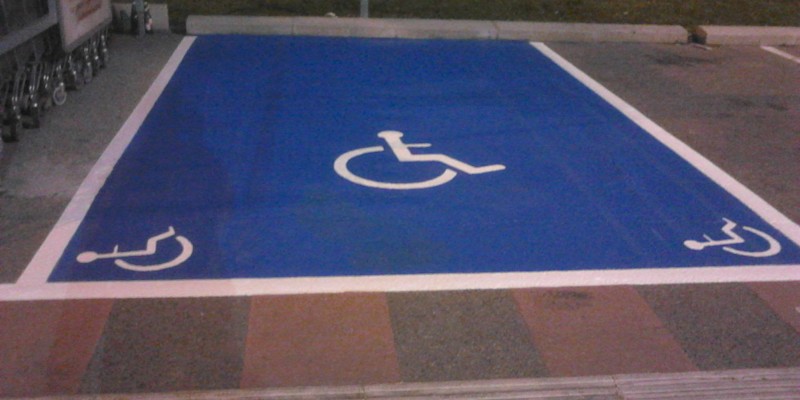 Le marquage de places handicapés